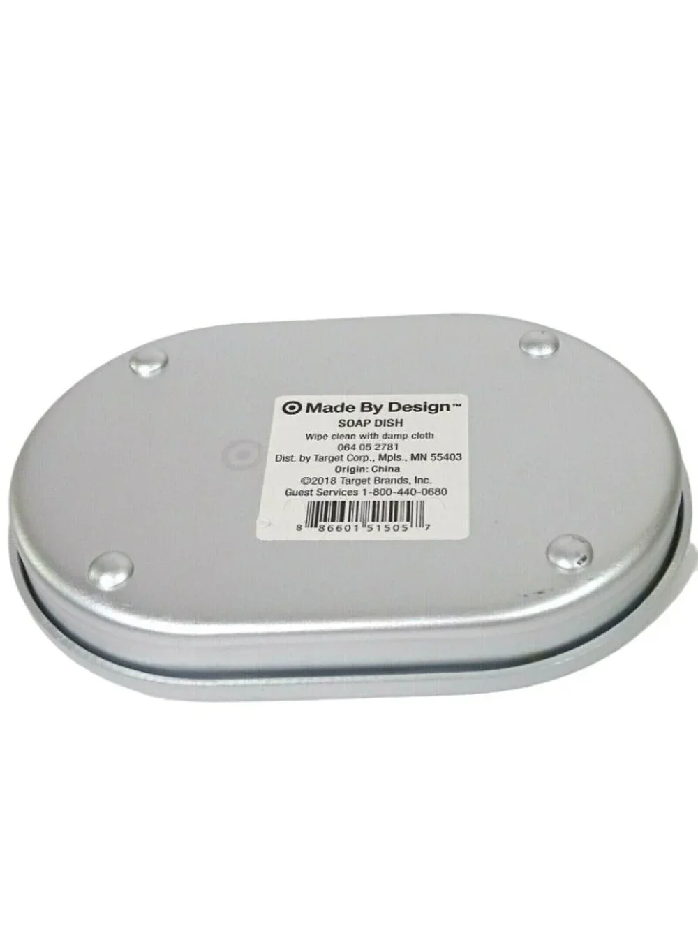Set of 2 Made By Design Soap Dish Aluminum Silver Bath Bathroom 3.3